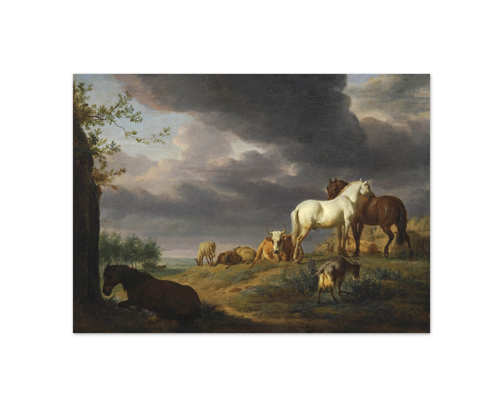 Adriaen van de Velde - Landscape with Horses and Cattle - Compact / Full Bleed / No Frame