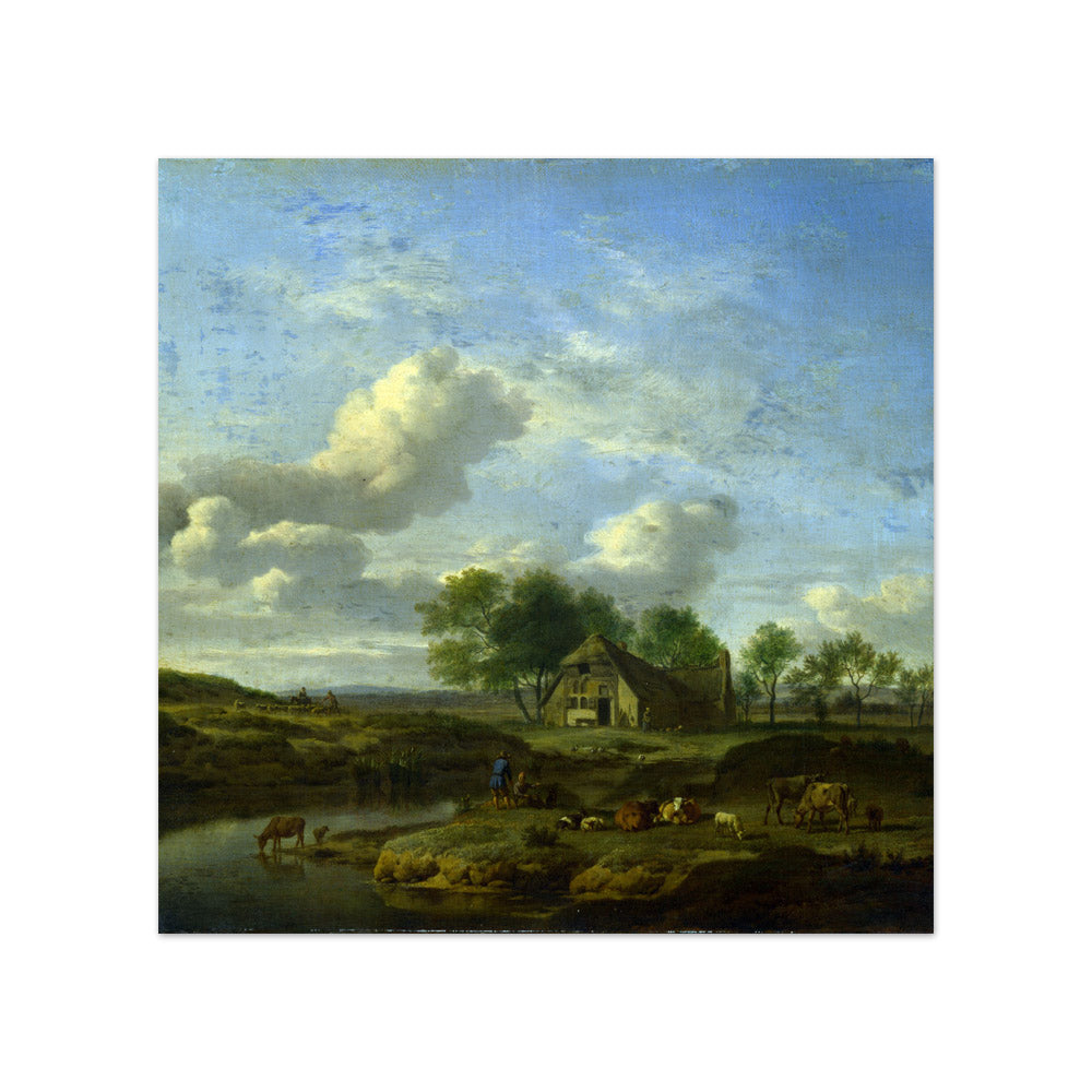 Adriaen van de Velde - A Landscape with a Farm - Compact / Full Bleed / No Frame