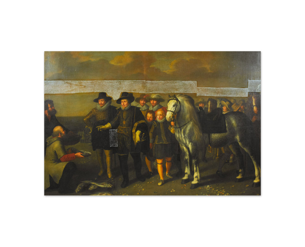 Adriaen van Nieulandt - Maurits and Frederik Hendrik, Princes of Orange, on the Beach at Scheveningen - Compact / Full Bleed / No Frame