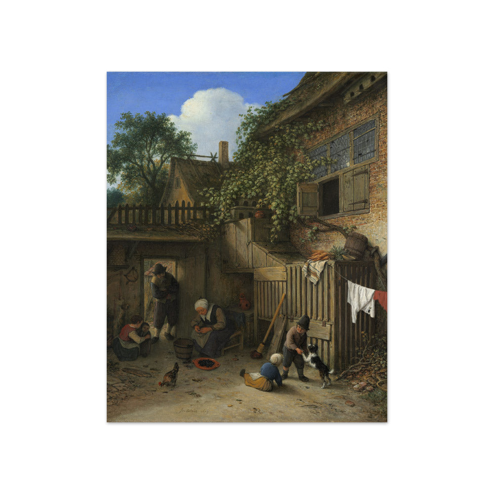 Adriaen van Ostade - The Cottage Dooryard - Compact / Full Bleed / No Frame