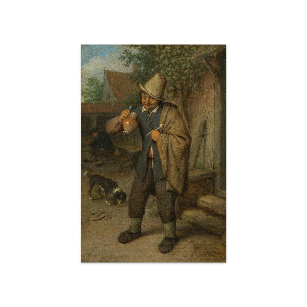 Adriaen van Ostade - Man with Jug and Pipe (Taste) - Compact / Full Bleed / No Frame