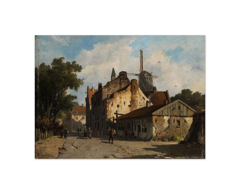Adrianus Eversen - View in a Dutch Suburban Street - Compact / Full Bleed / No Frame
