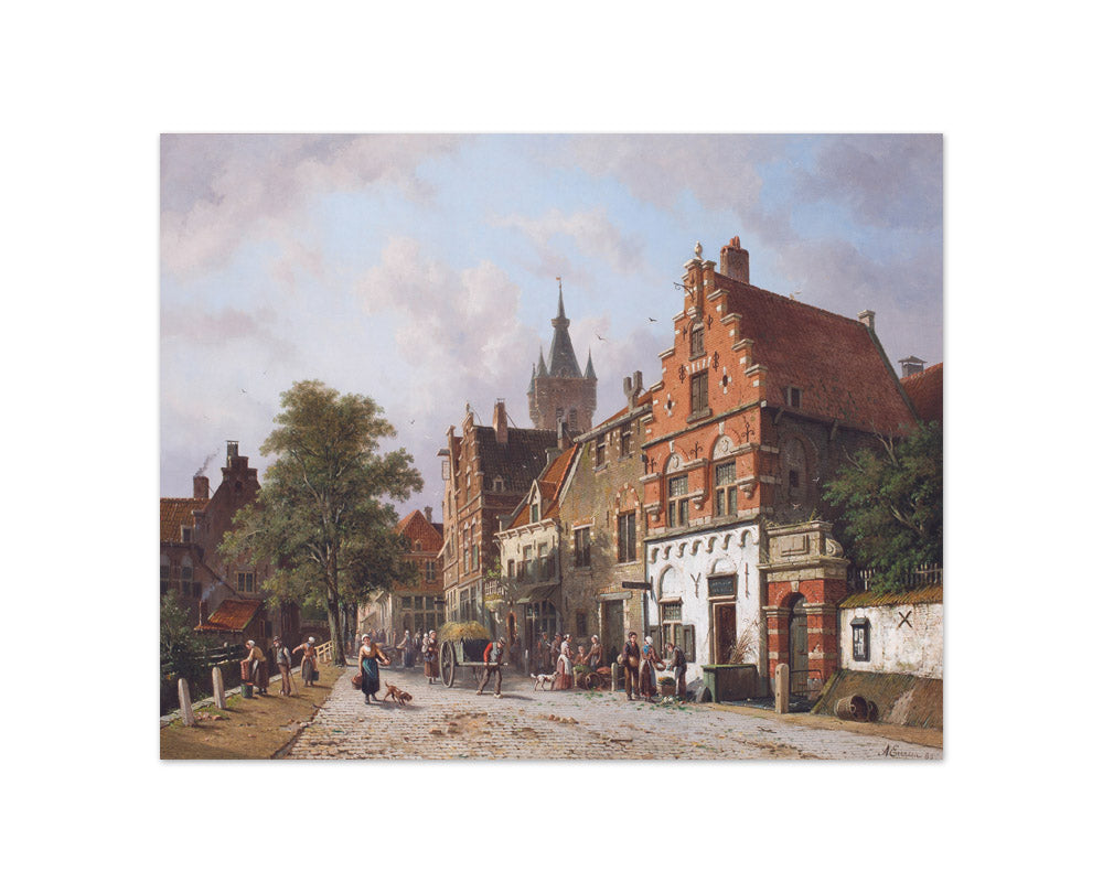 Adrianus Eversen - A View in Delft - Compact / Full Bleed / No Frame
