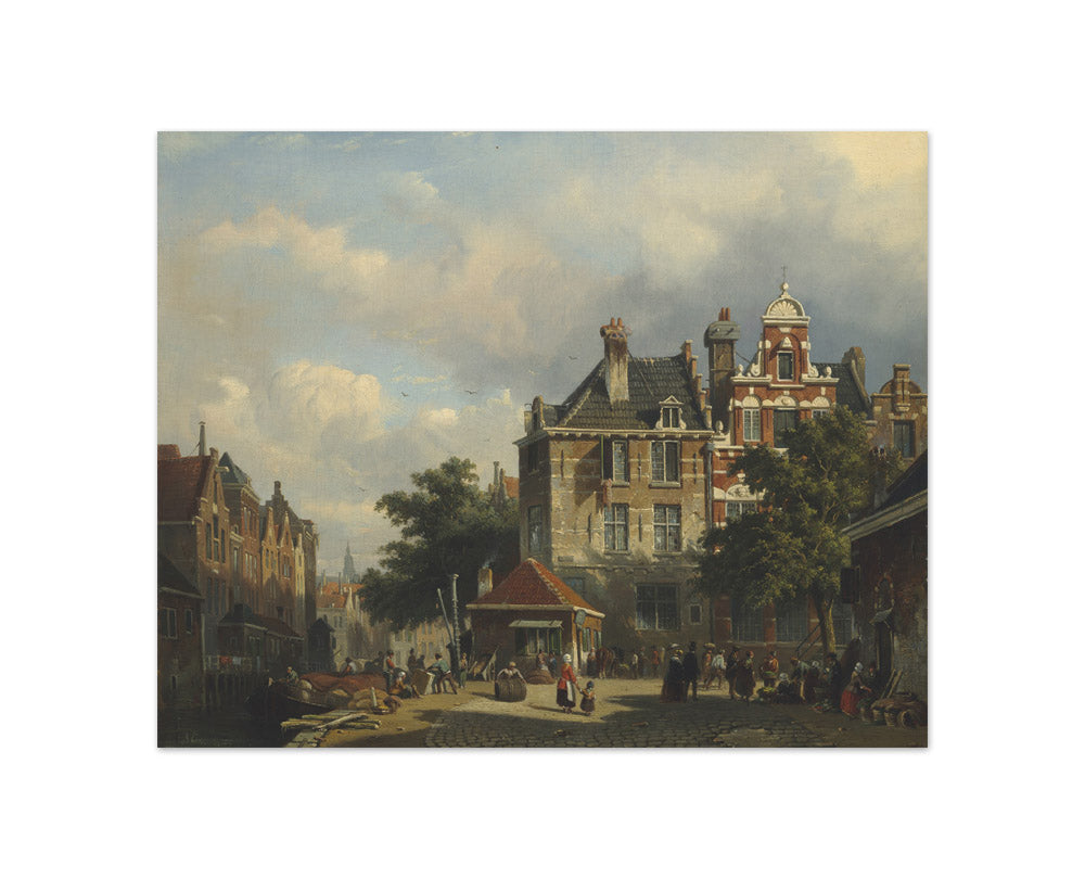 Adrianus Eversen - A Dutch Street Scene - Compact / Full Bleed / No Frame