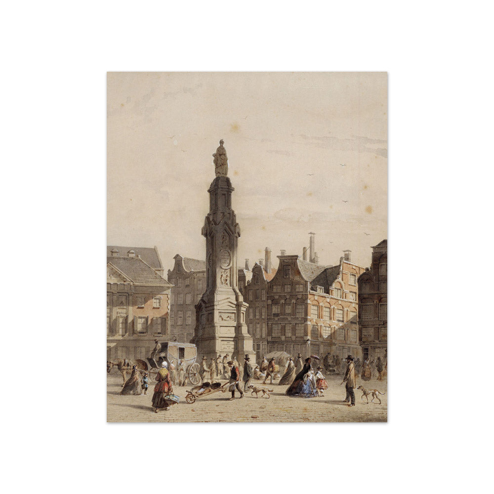 Adrianus Eversen - The Dam Square in Amsterdam - Compact / Full Bleed / No Frame