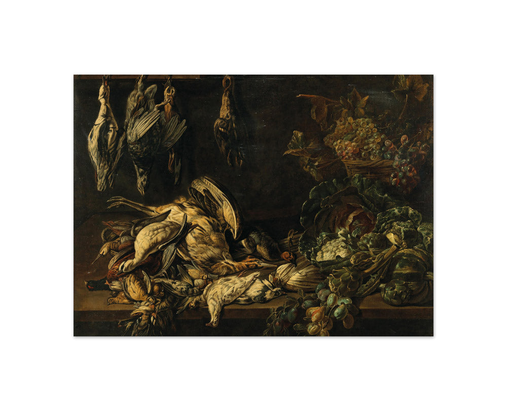 Adriaen van Utrecht - Still Life with Game, Fowl, and Vegetables - Compact / Full Bleed / No Frame