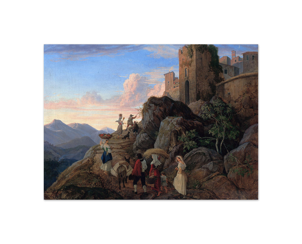 Ludwig Richter - Civitella (Evening) - Compact / Full Bleed / No Frame