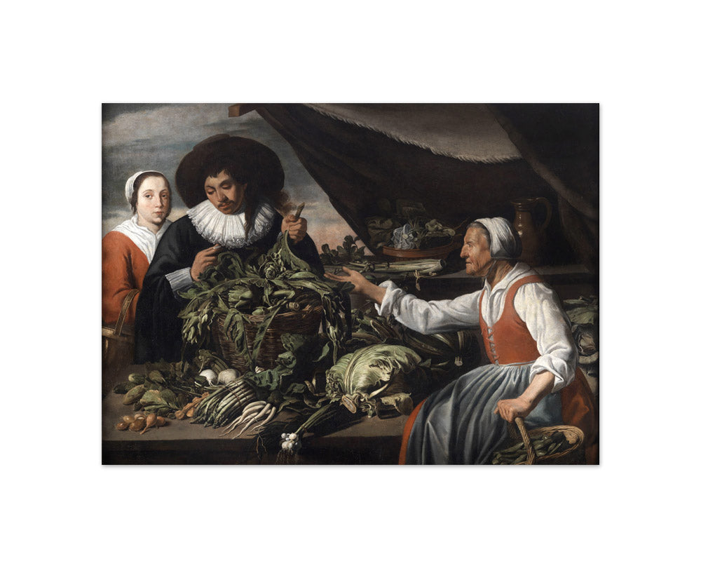Adriaen van Utrecht - Old Vegetable Seller - Compact / Full Bleed / No Frame