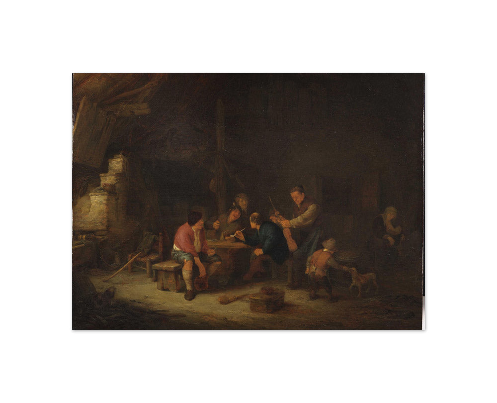 Adriaen van Ostade - Interior with Peasants - Compact / Full Bleed / No Frame