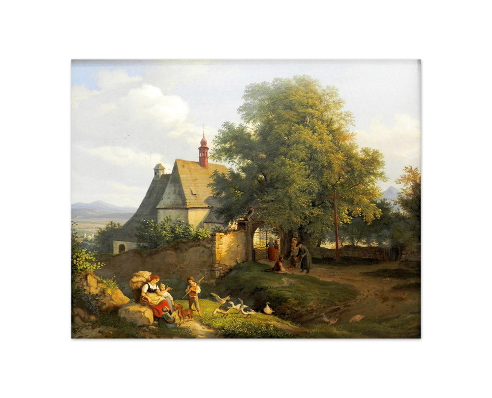 Adrian Ludwig Richter - St. Anna's Church in Krupka - Compact / Full Bleed / No Frame
