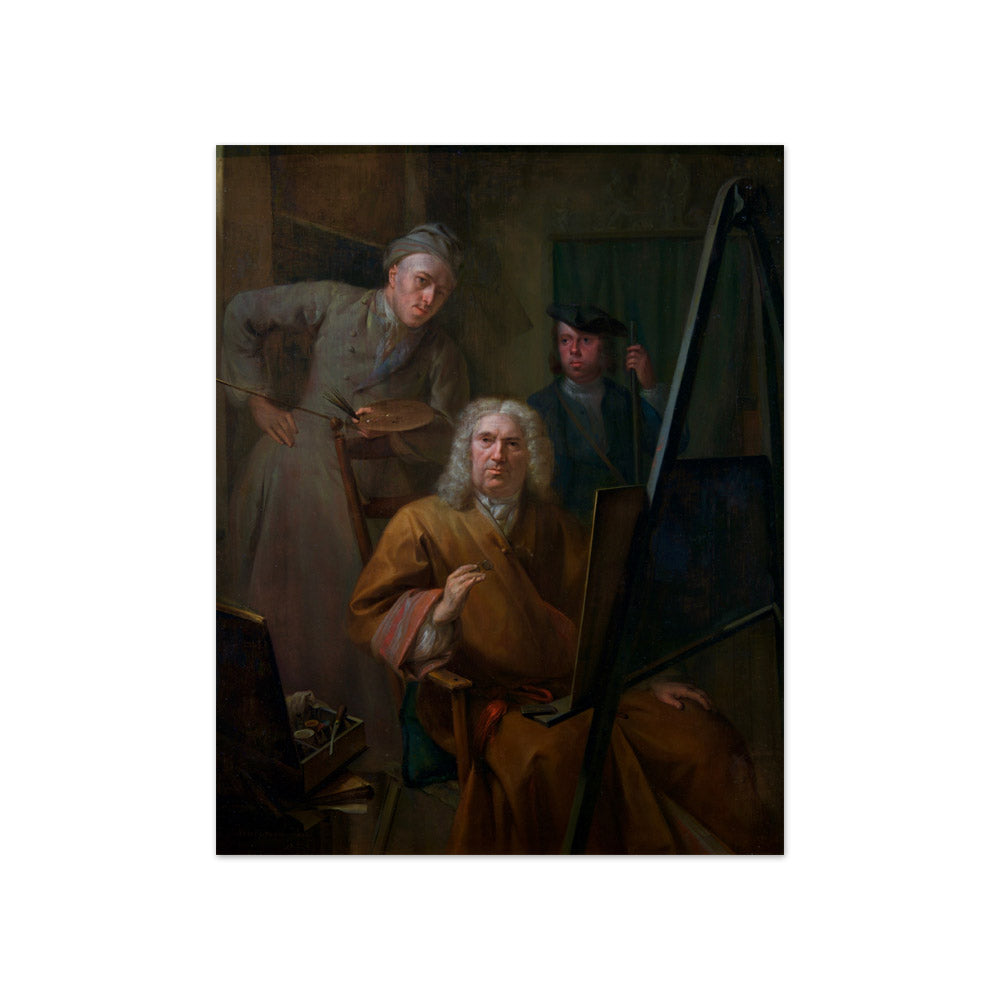 Aert Schouman - Portrait of Cornelis van Lill, his grandson and the painter himself - Compact / Full Bleed / No Frame