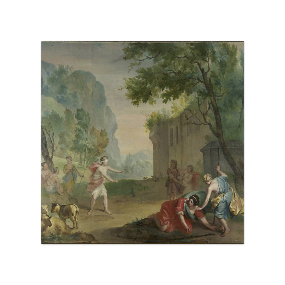 Aert Schouman - Scene with Amaryllis Playing Blind Man's Bluff - Compact / Full Bleed / No Frame