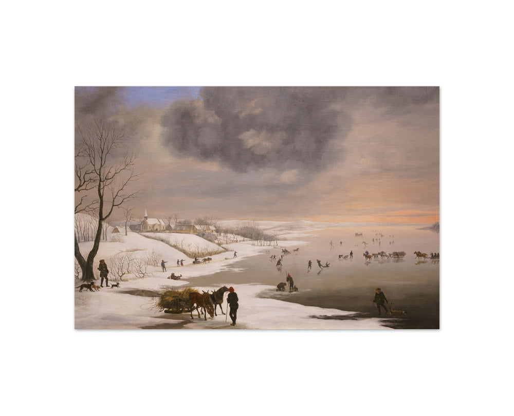 Christian David Gebauer - Winter Landscape with Brabrand Church - Compact / Full Bleed / No Frame