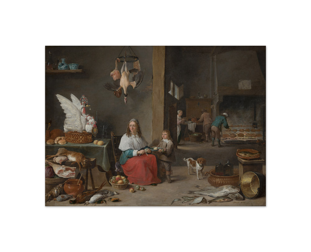 David Teniers the Younger - Kitchen Interior - Compact / Full Bleed / No Frame