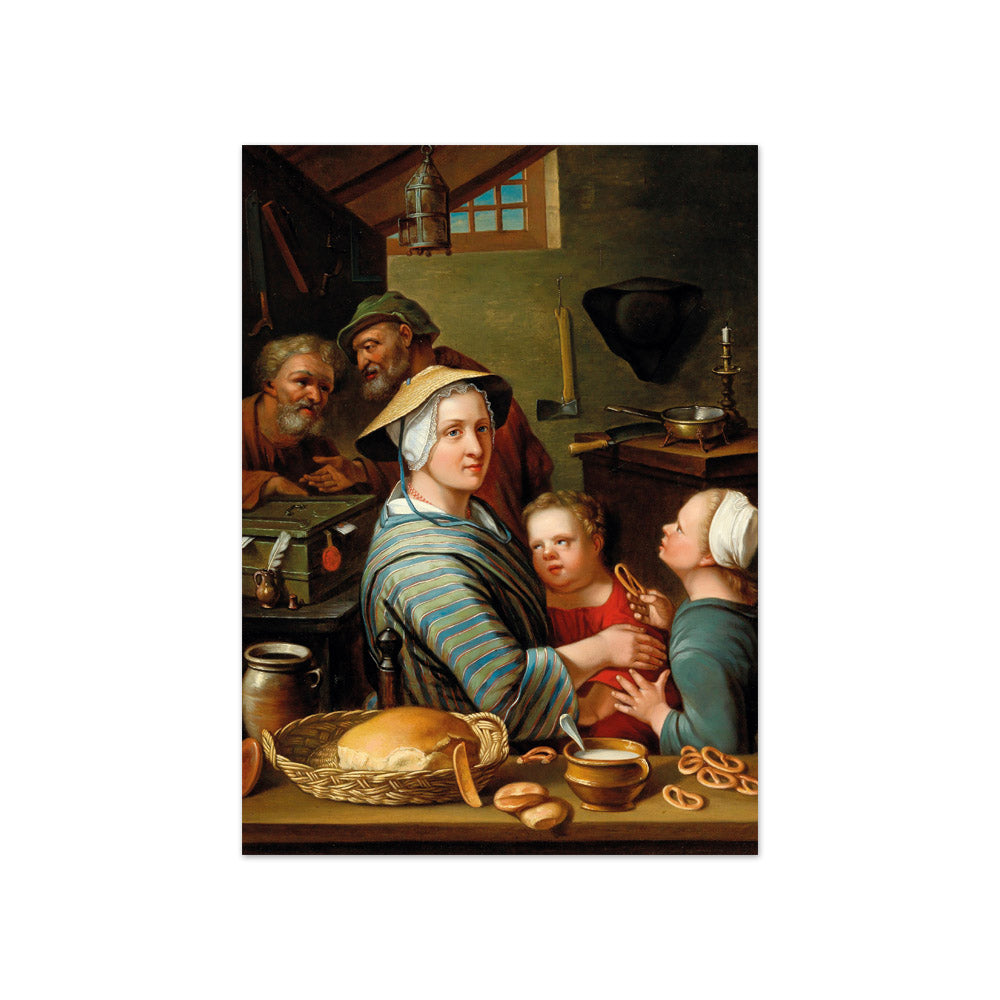 Johann Gerlach Lambert - A Kitchen Interior with Figures - Compact / Full Bleed / No Frame