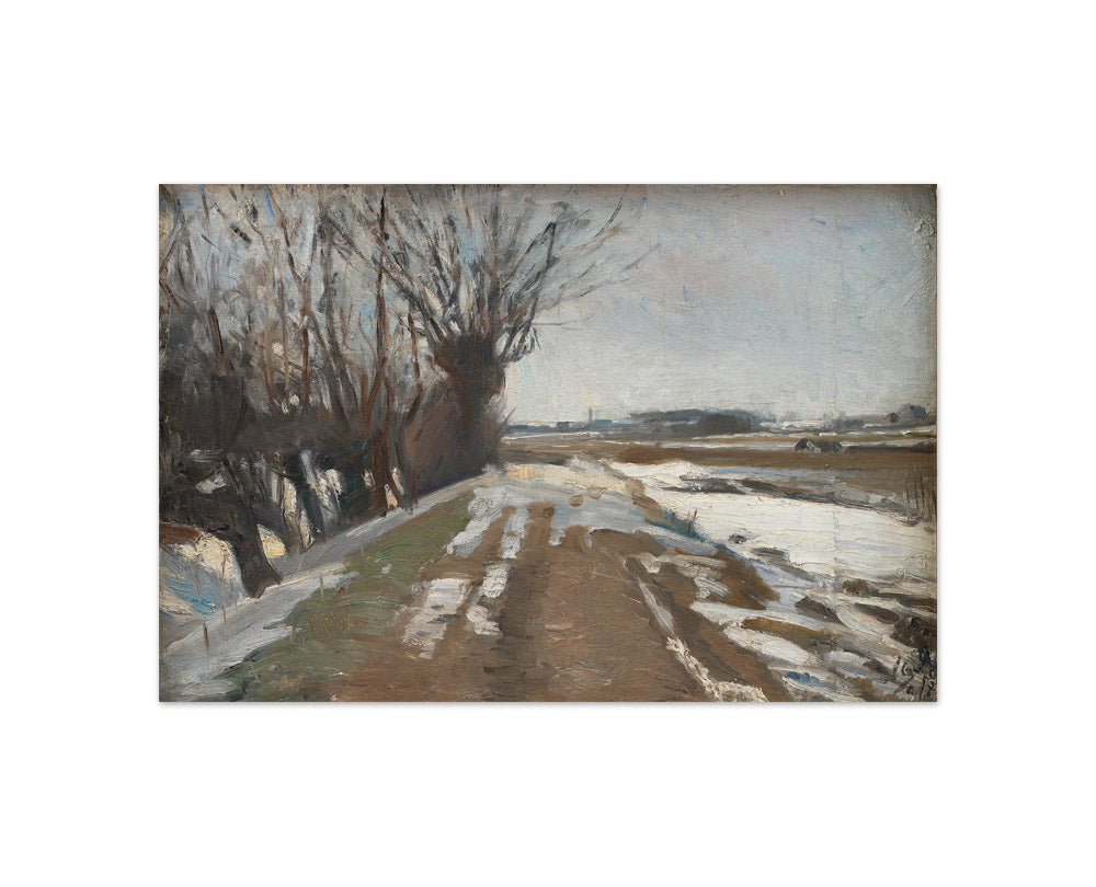 Albert Gottschalk - Winter Landscape. Utterslev near Copenhagen - Compact / Full Bleed / No Frame