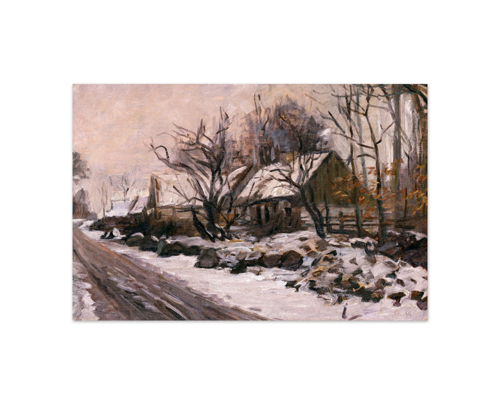 Albert Gottschalk - From Skt. Jørgensbjerg near Roskilde. Gray Winter's Day - Compact / Full Bleed / No Frame