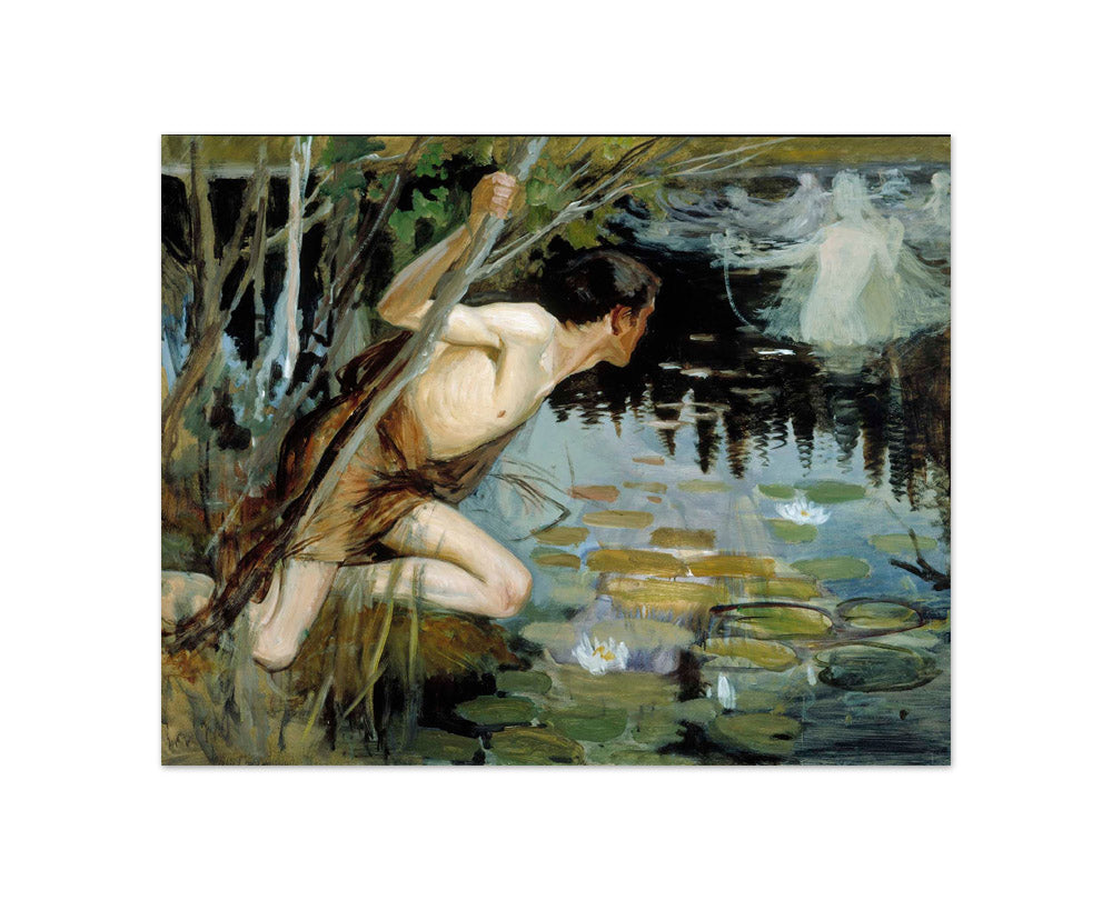 Albert Edelfelt - Youth and a Mermaid - Compact / Full Bleed / No Frame