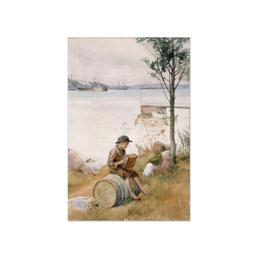 Albert Edelfelt - Serenade by the Water - Compact / Full Bleed / No Frame