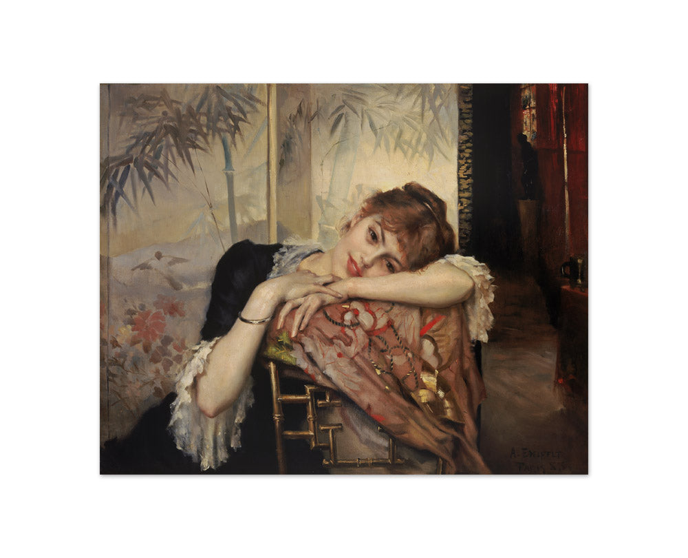 Albert Edelfelt - The Parisienne (Virginie) - Compact / Full Bleed / No Frame