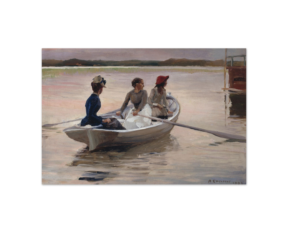 Albert Edelfelt - Girls in a Rowing Boat (Summer in the Archipelago) - Compact / Full Bleed / No Frame