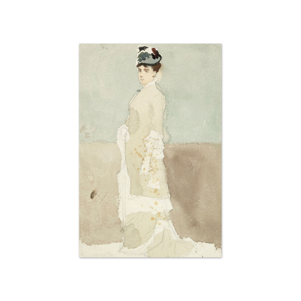 Albert Edelfelt - Woman in Walking Dress - Compact / Full Bleed / No Frame