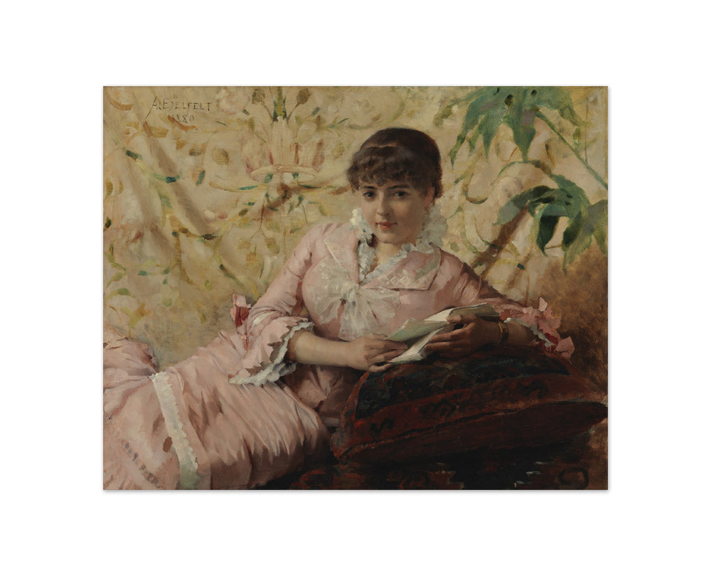 Albert Edelfelt - Reading Parisienne - Compact / Full Bleed / No Frame