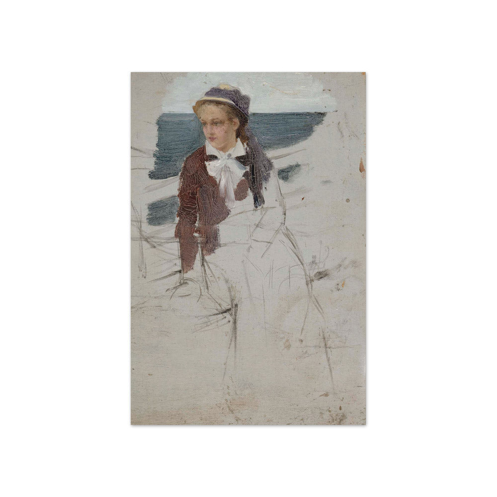 Albert Edelfelt - A Woman by the Ship Rail - Compact / Full Bleed / No Frame