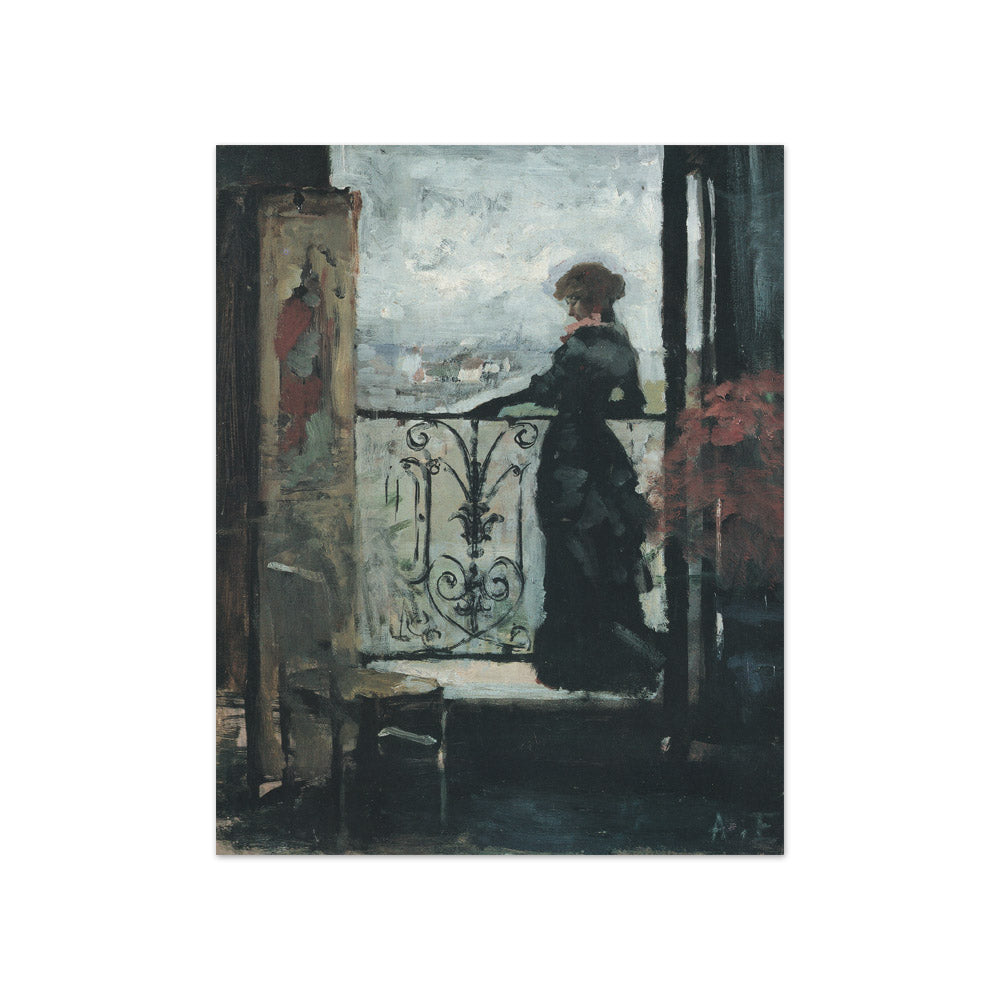 Albert Edelfelt - Woman Standing on a Balcony - Compact / Full Bleed / No Frame