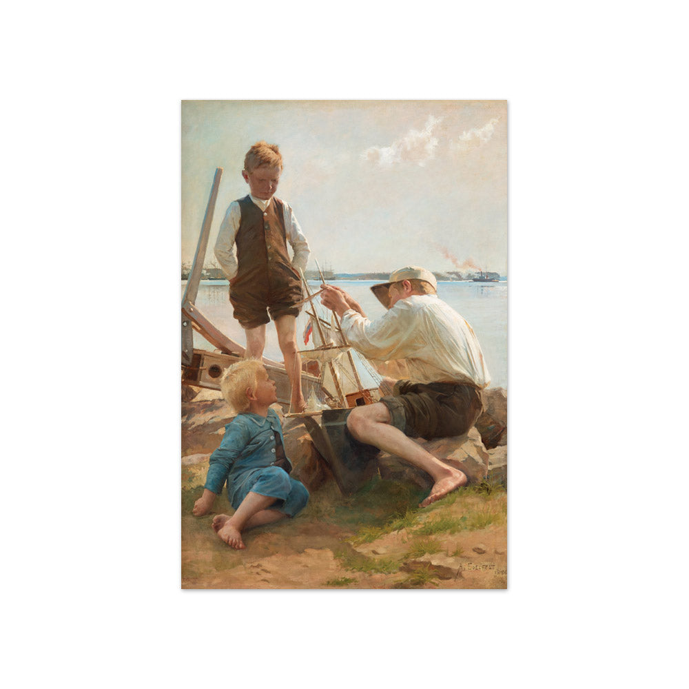 Albert Edelfelt - Shipbuilders - Compact / Full Bleed / No Frame