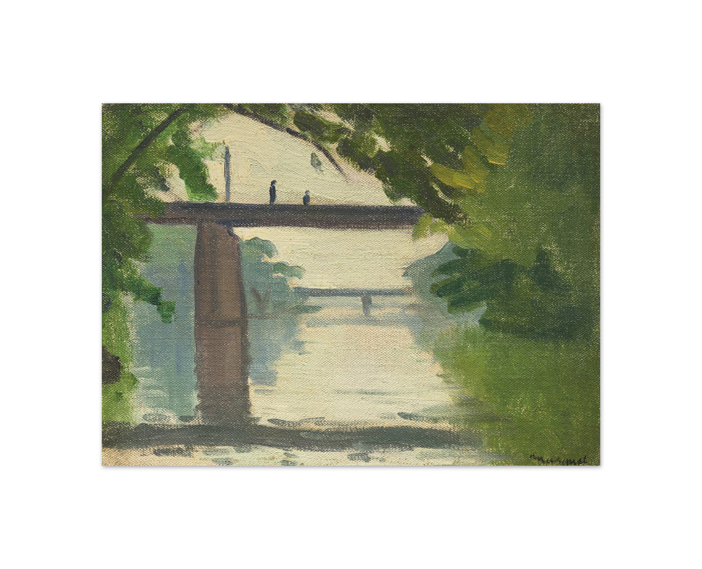 Albert Marquet - Silhouettes on a Bridge over the Marne - Compact / Full Bleed / No Frame
