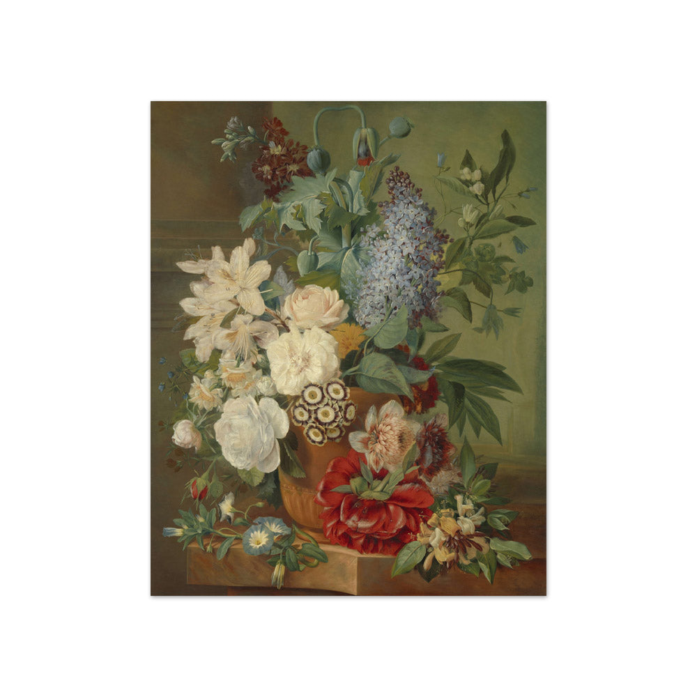 Albertus Jonas Brandt - Flowers in a Terracotta Vase - Compact / Full Bleed / No Frame