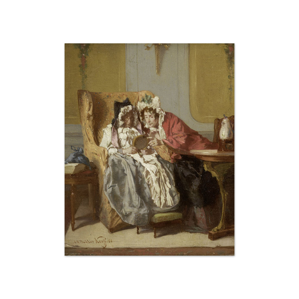 Alexander Hugo Bakker Korff - Two Ladies Looking at a Small Painting - Compact / Full Bleed / No Frame