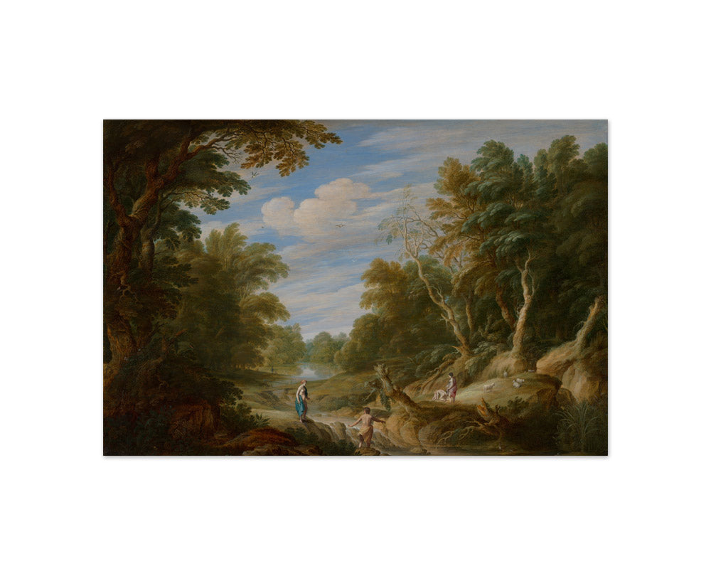 Alexander Keirincx - Forest Landscape with Figures - Compact / Full Bleed / No Frame