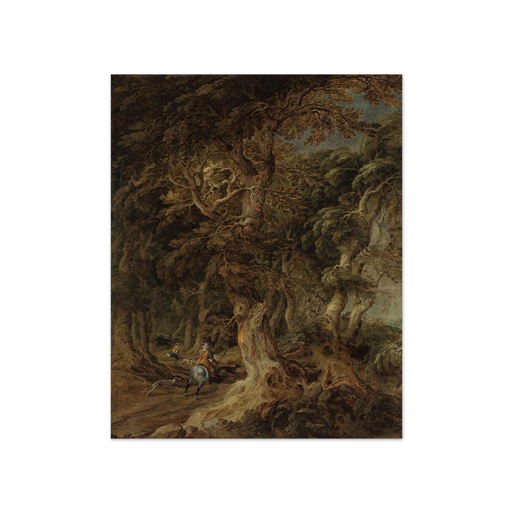 Alexander Keirincx - Forest Scene with a Heavy Oak - Compact / Full Bleed / No Frame