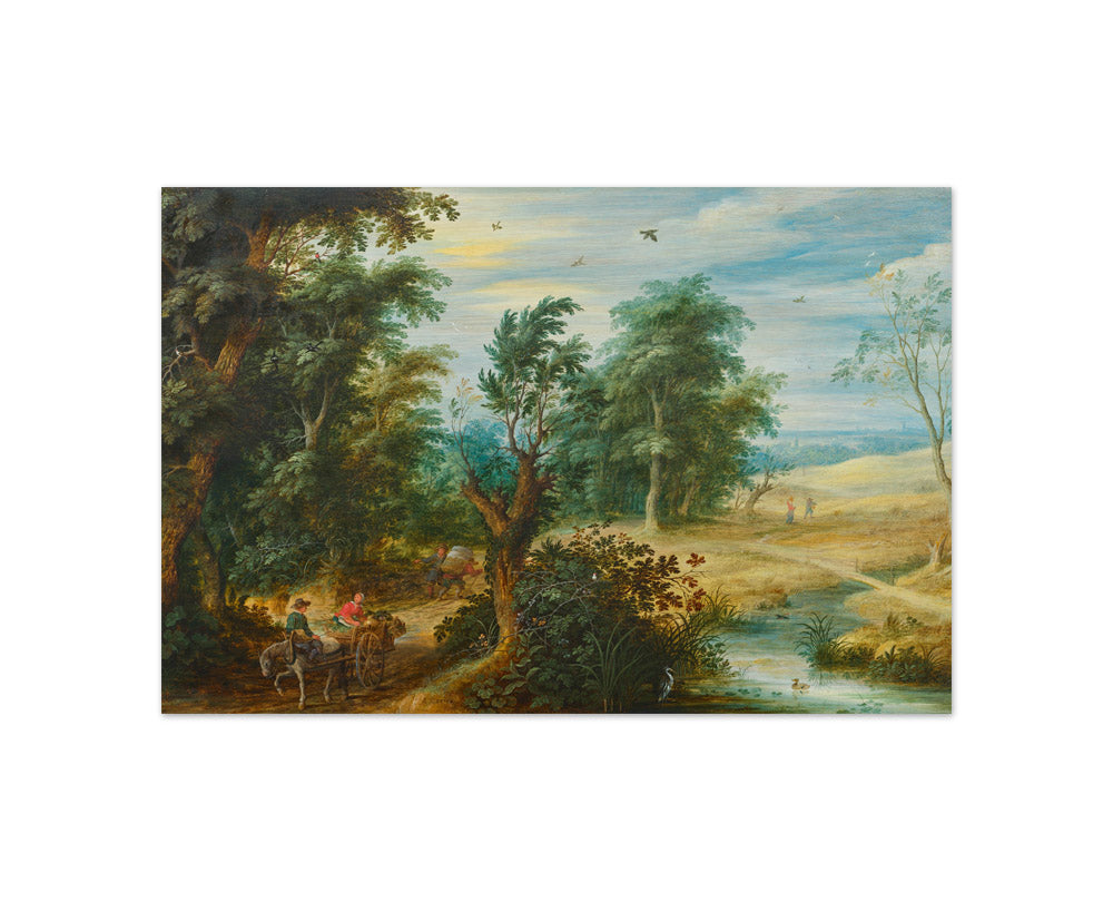 Alexander Keirincx - Forest Landscape with a Horse and Cart - Compact / Full Bleed / No Frame
