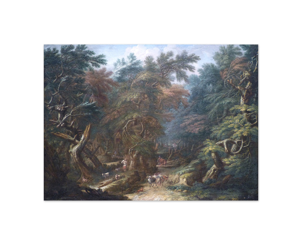 Alexander Keirincx - Wooded Landscape with Hunters and Fortune Teller - Compact / Full Bleed / No Frame