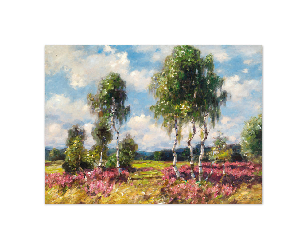 Alexander Koester - Birches in a Heath Landscape - Compact / Full Bleed / No Frame
