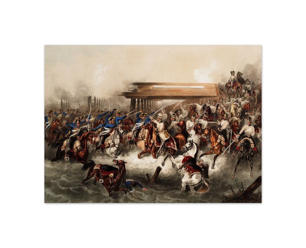 Alexander von Bensa - Cavalry Skirmish at the Maros River during the Hungarian War of Independence of 1849 - Compact / Full Bleed / No Frame