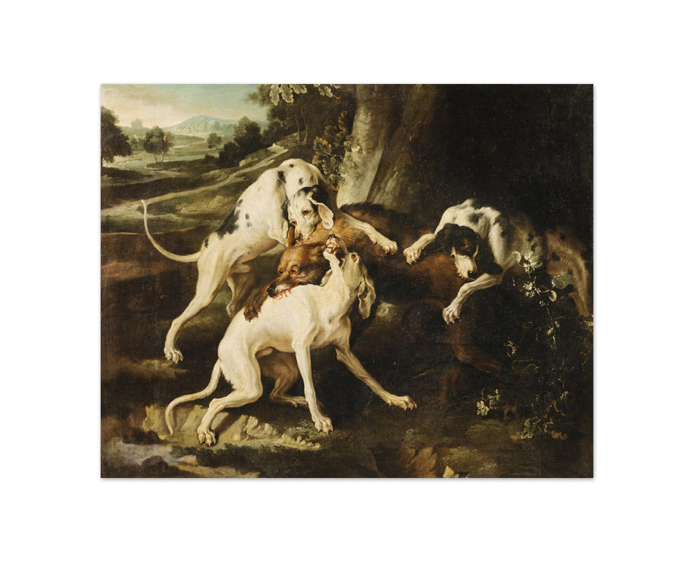 Alexandre François Desportes - The Wolf Hunt - Compact / Full Bleed / No Frame