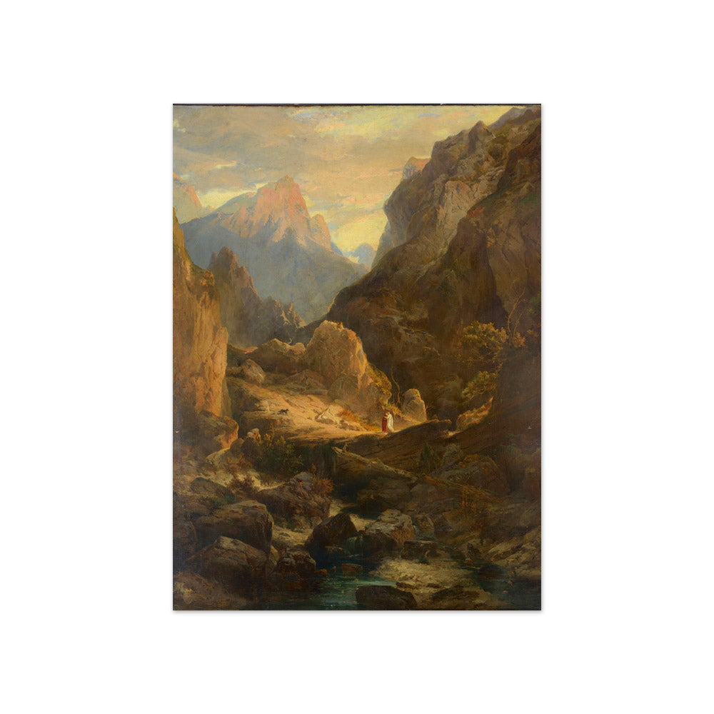Alexandre Calame - Dante and Virgil in Purgatory - Compact / Full Bleed / No Frame
