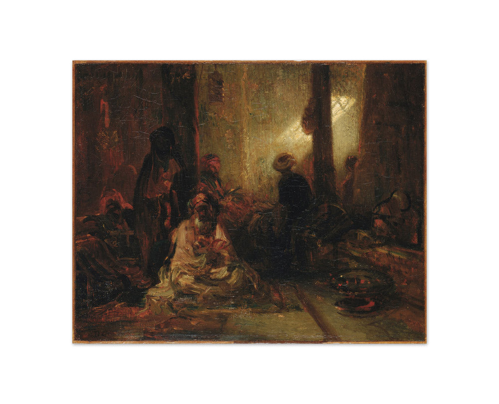 Alexandre-Gabriel Decamps - Interior of a Turkish Cafe - Compact / Full Bleed / No Frame