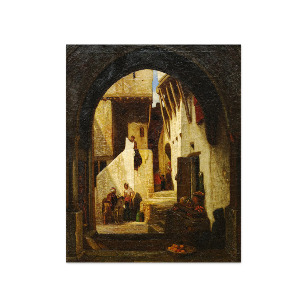 Alexandre-Gabriel Decamps - A Street in Smyrna - Compact / Full Bleed / No Frame