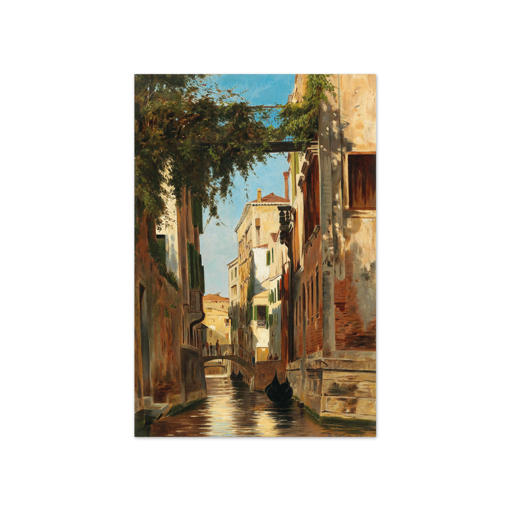 Theodor Groll - View of a Canal, Venice - Compact / Full Bleed / No Frame