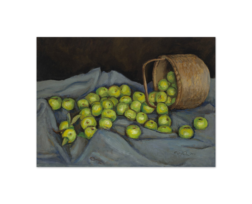Walt Kuhn - Green Apples on Blue Cloth - Compact / Full Bleed / No Frame