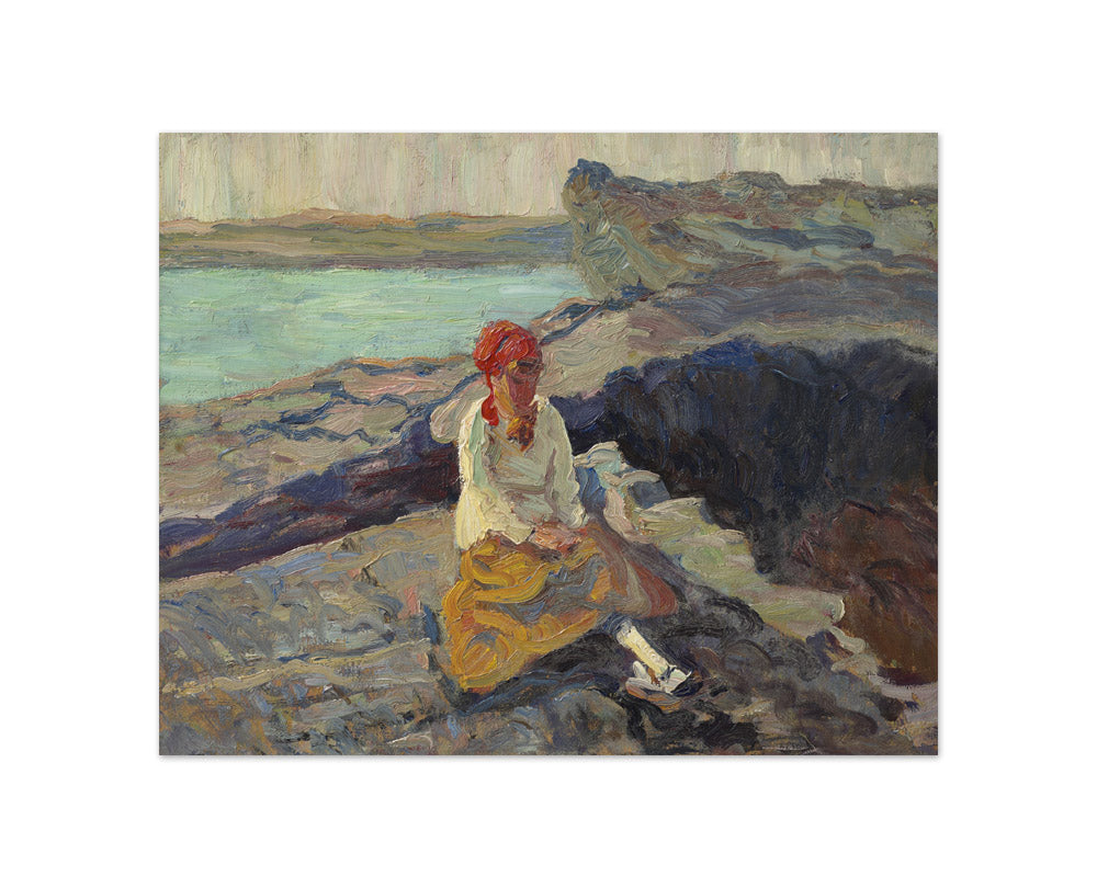 Walt Kuhn - Woman in Red Scarf near the Seashore - Compact / Full Bleed / No Frame