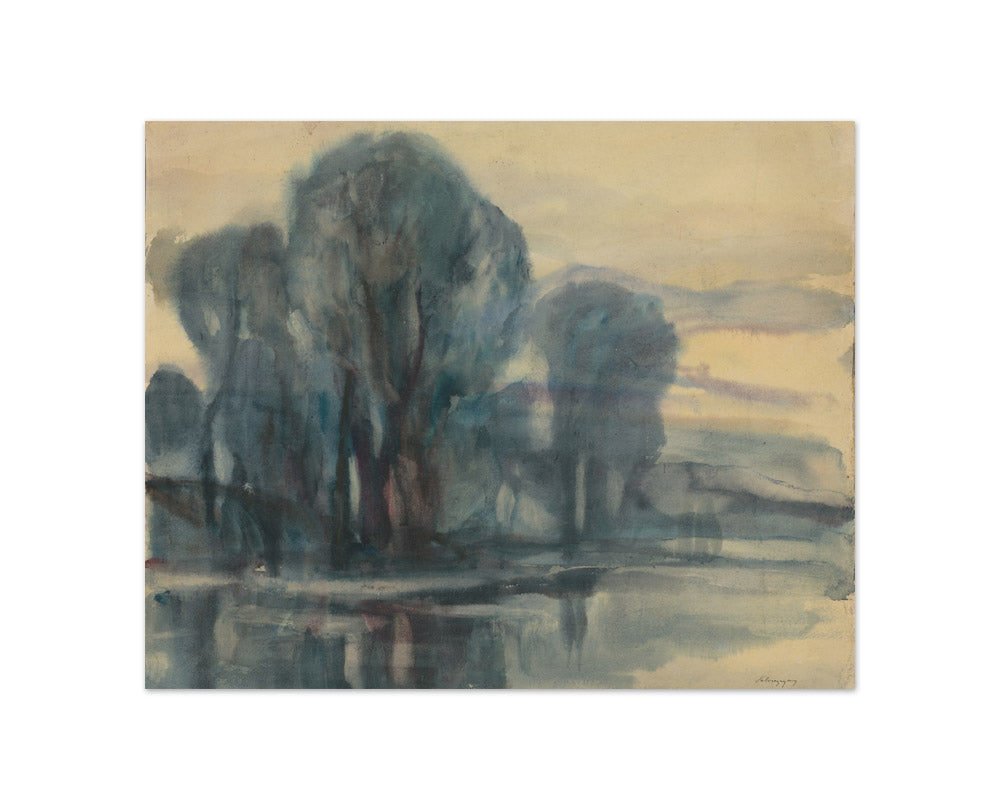Zoltán Palugyay - Trees by the River - Compact / Full Bleed / No Frame