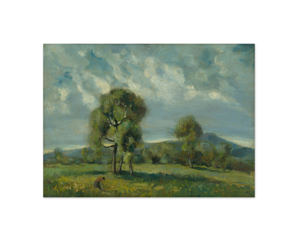 Zoltán Palugyay - Liptov Landscape with Trees - Compact / Full Bleed / No Frame