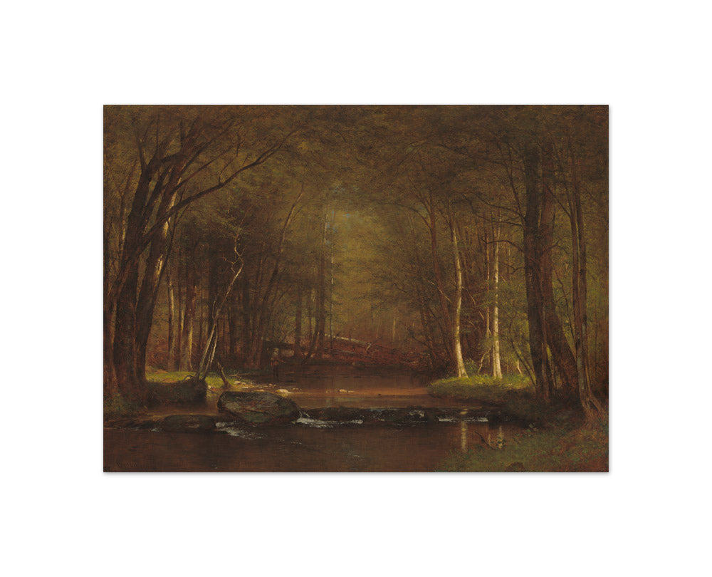 Worthington Whittredge - Trout Brook in the Catskills - Compact / Full Bleed / No Frame