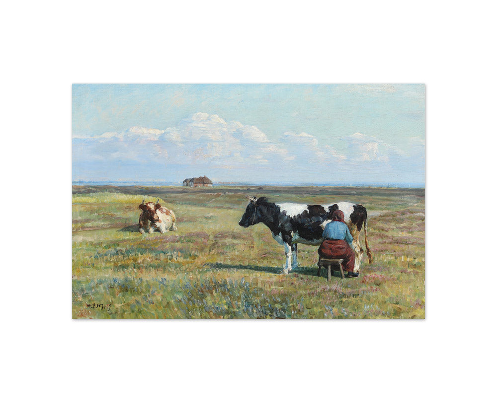 N.P. Mols - Landscape with Cows Being Milked - Compact / Full Bleed / No Frame